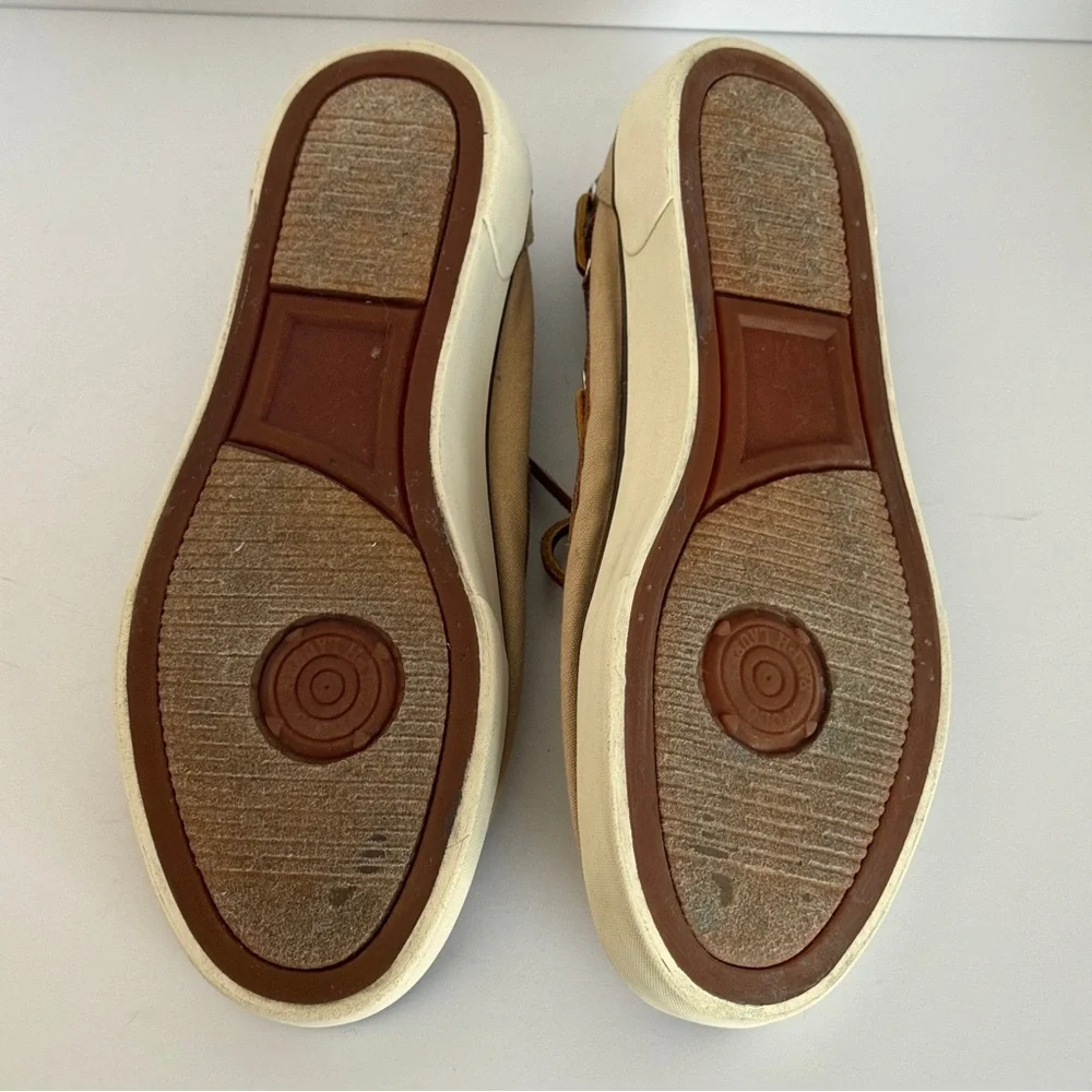 Polo Ralph Lauren Rylander Boat Leather Canvas Shoes | Size 9 D